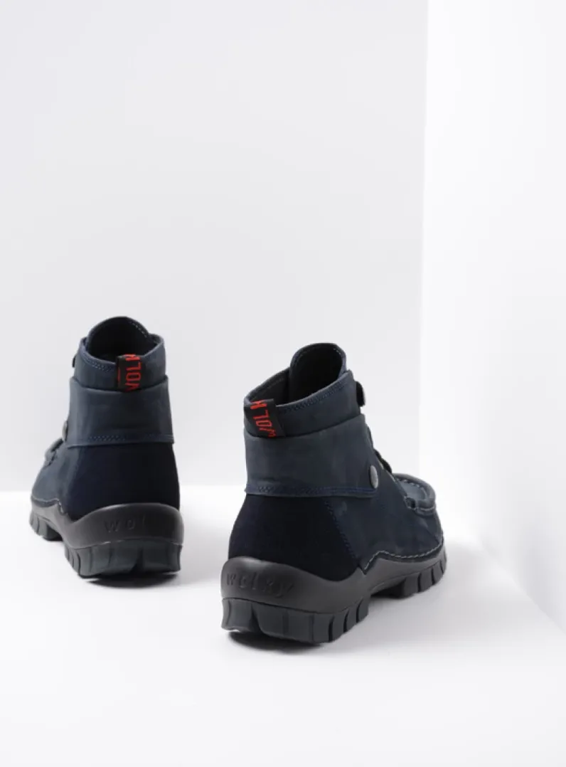 DAMES Wolky Hoge Veterschoenen|Herfst/Winter<Jump - blauw nubuck