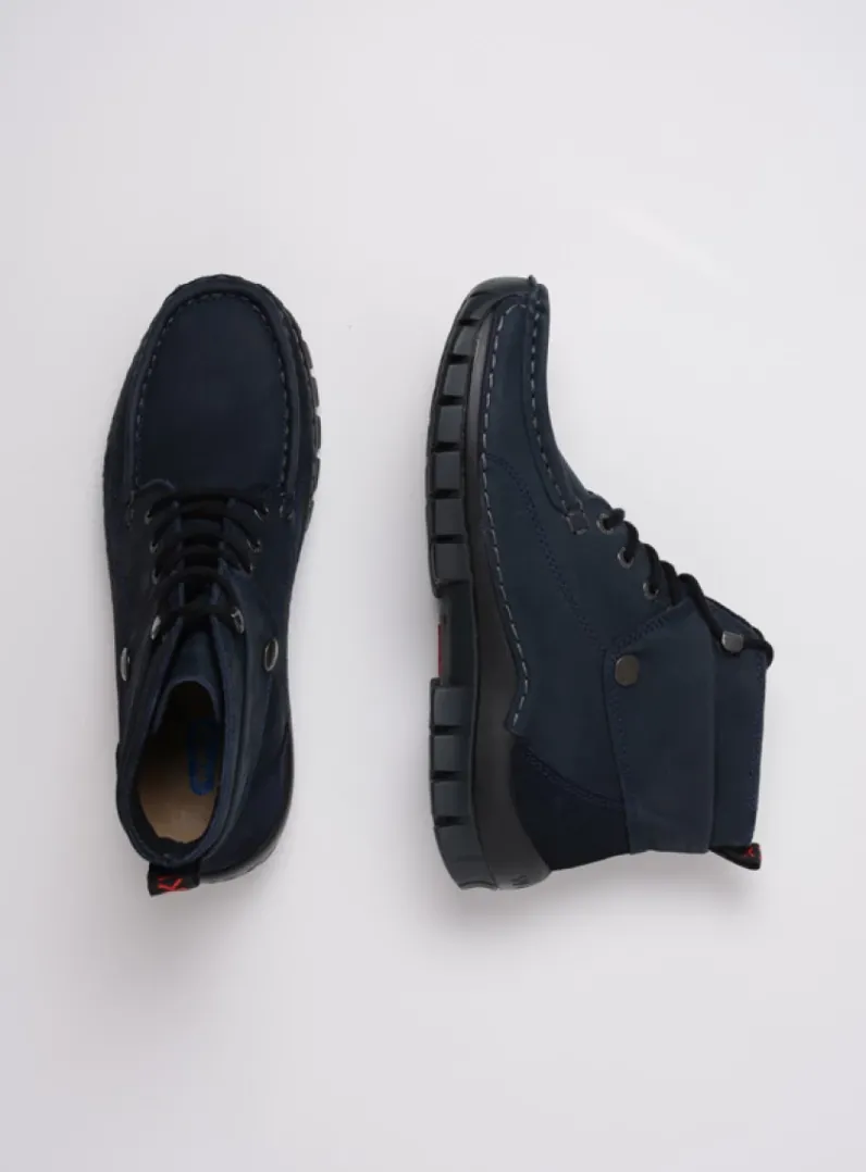 DAMES Wolky Hoge Veterschoenen|Herfst/Winter<Jump - blauw nubuck