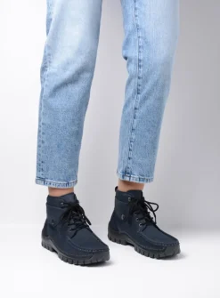 DAMES Wolky Hoge Veterschoenen|Herfst/Winter<Jump - blauw nubuck