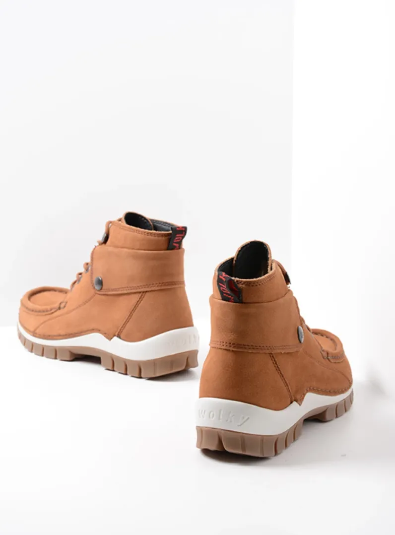DAMES Wolky Hoge Veterschoenen|Herfst/Winter<Jump - cognac nubuck