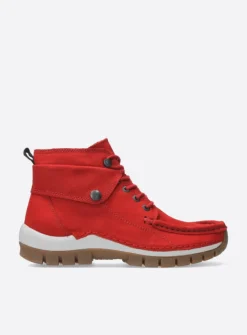 DAMES Wolky Hoge Veterschoenen|Herfst/Winter<Jump - rood nubuck