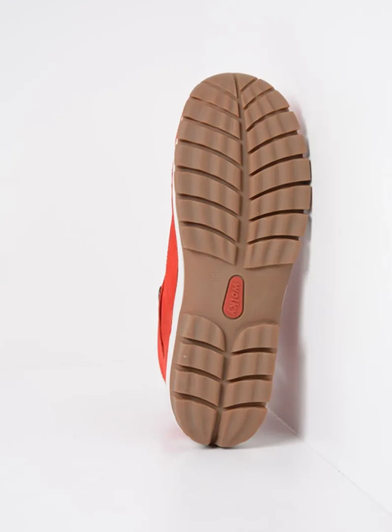 DAMES Wolky Hoge Veterschoenen|Herfst/Winter<Jump - rood nubuck