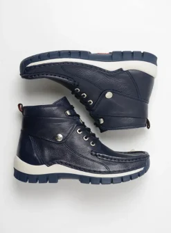 DAMES Wolky Hoge Veterschoenen<Jump Summer - denim leer