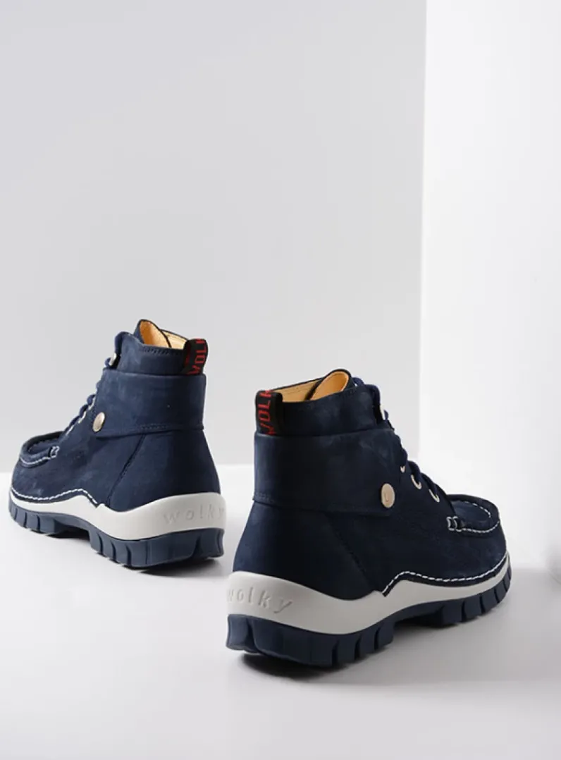 DAMES Wolky Hoge Veterschoenen<Jump Summer - denim nubuck