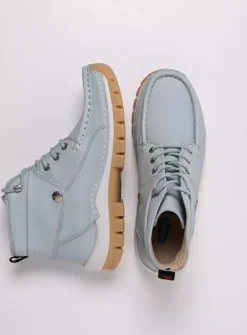 DAMES Wolky Hoge Veterschoenen<Jump Summer - lichtblauw leer