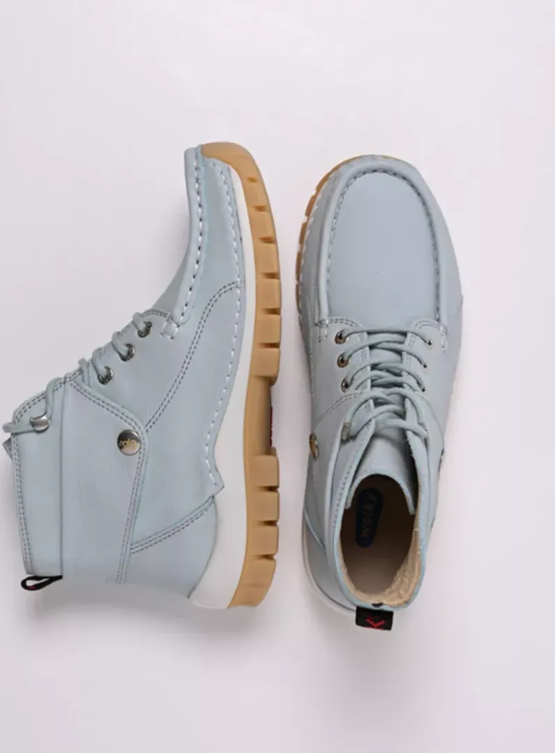 DAMES Wolky Hoge Veterschoenen<Jump Summer - lichtblauw leer