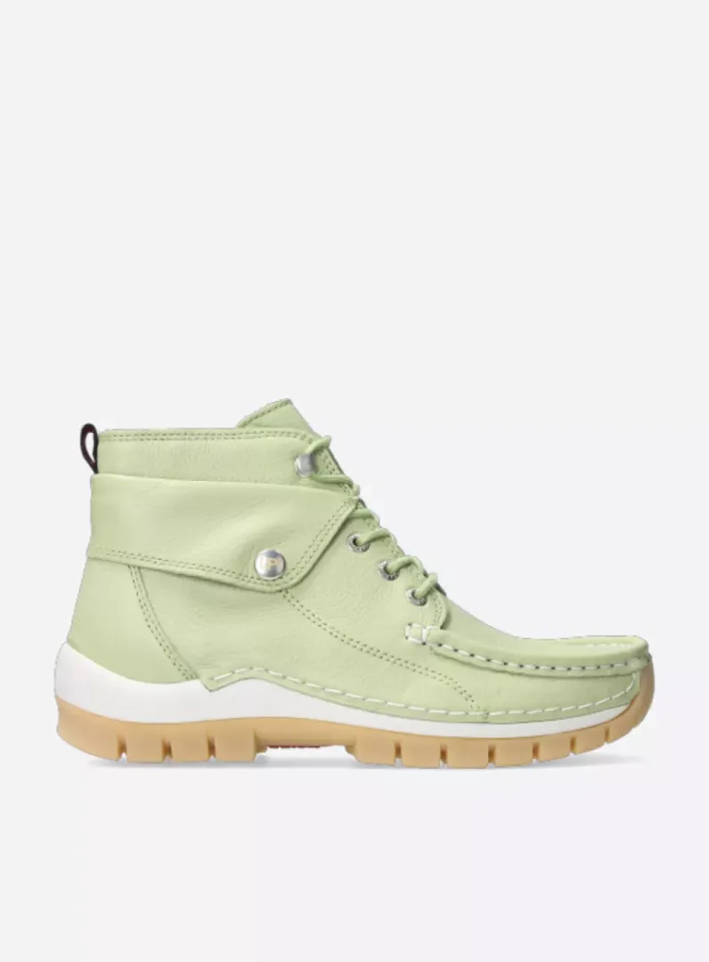 DAMES Wolky Hoge Veterschoenen<Jump Summer - lichtgroen leer