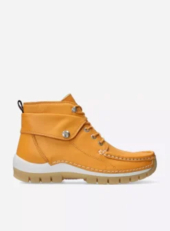 DAMES Wolky Hoge Veterschoenen<Jump Summer - lichtoranje leer