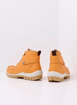 DAMES Wolky Hoge Veterschoenen<Jump Summer - lichtoranje leer