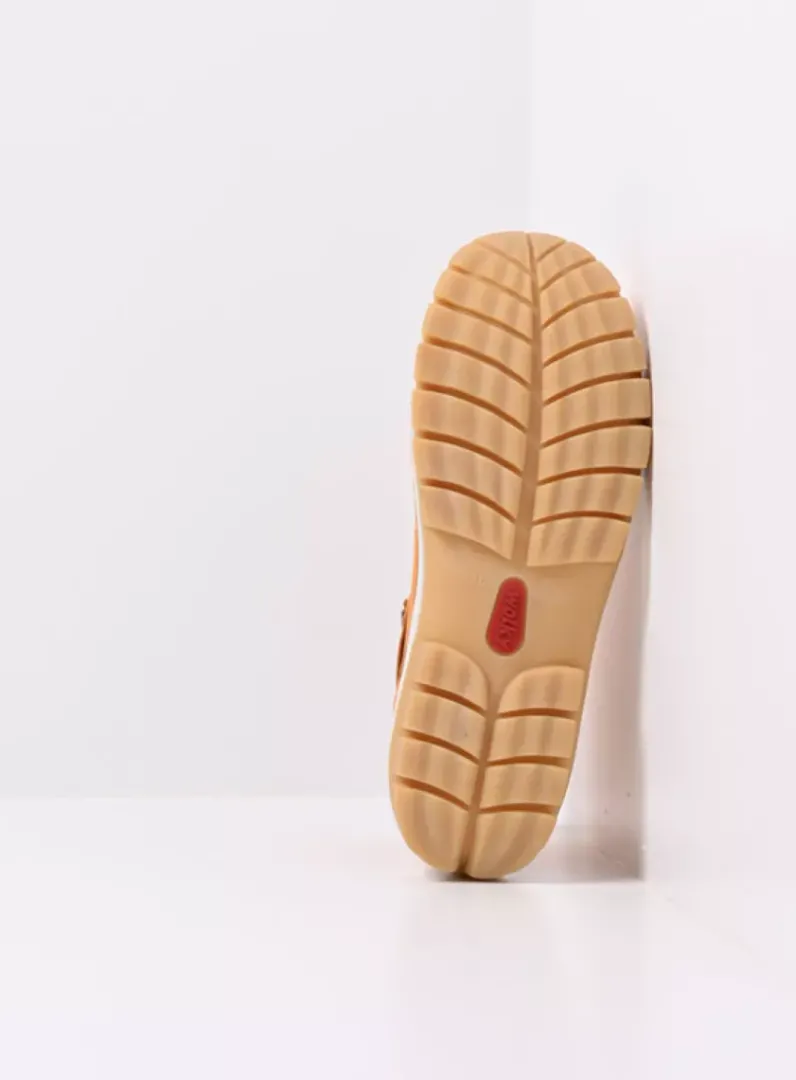 DAMES Wolky Hoge Veterschoenen<Jump Summer - lichtoranje leer