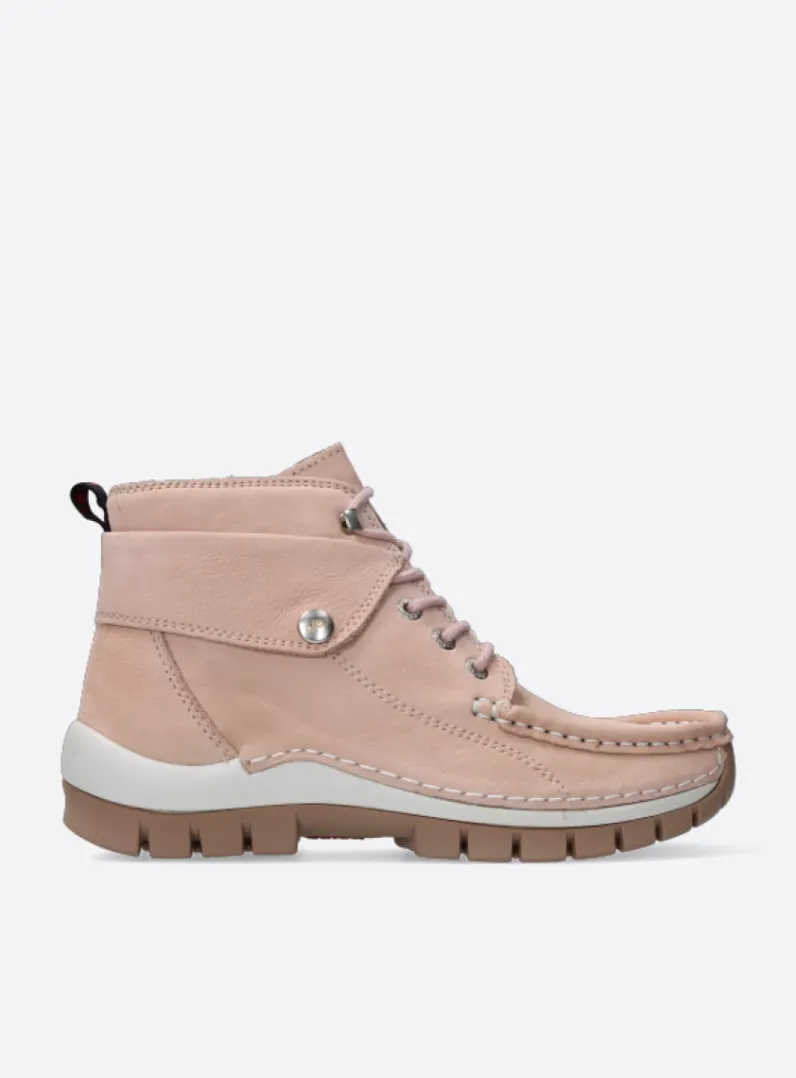 DAMES Wolky Hoge Veterschoenen<Jump Summer - nude nubuck