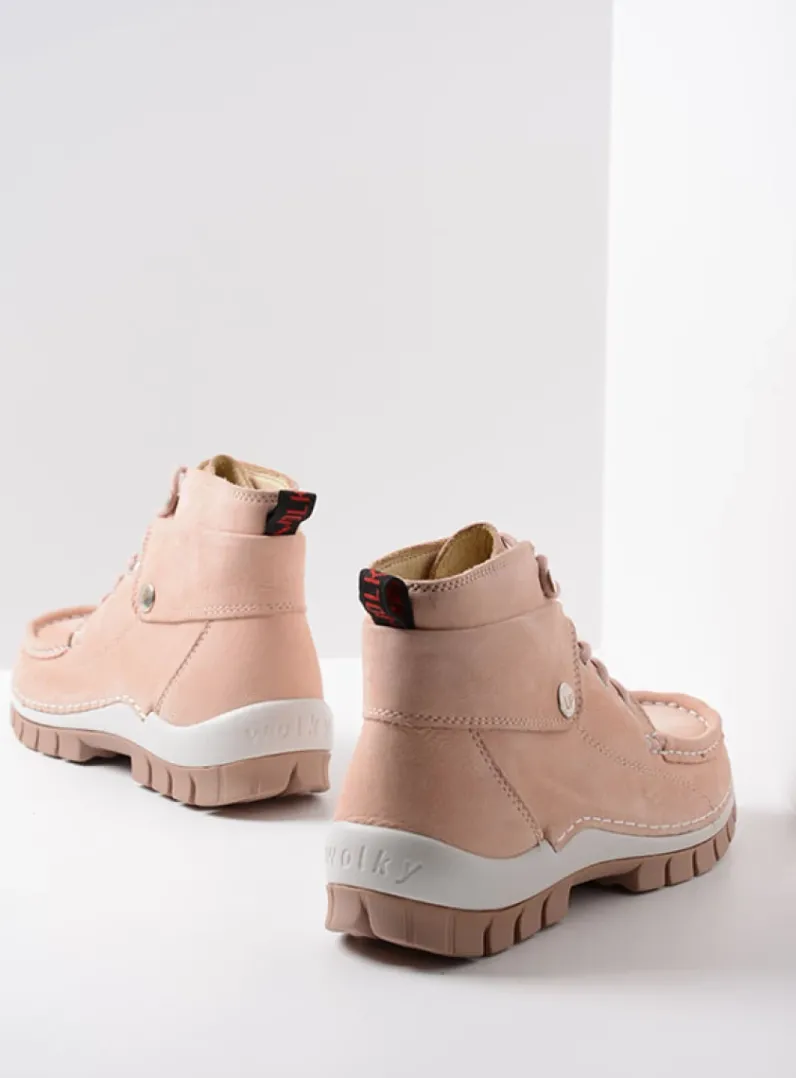 DAMES Wolky Hoge Veterschoenen<Jump Summer - nude nubuck