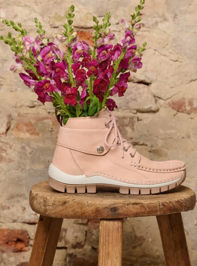 DAMES Wolky Hoge Veterschoenen<Jump Summer - nude nubuck