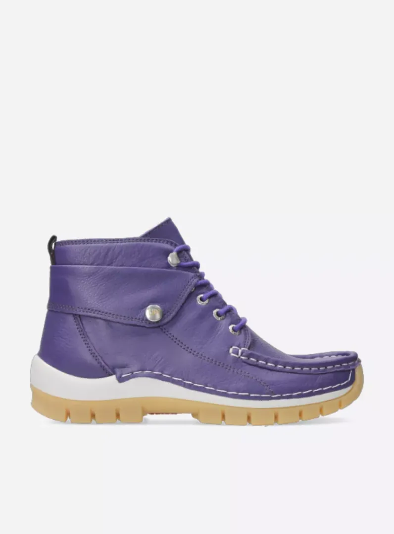 DAMES Wolky Hoge Veterschoenen<Jump Summer - violet leer