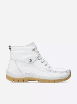 DAMES Wolky Hoge Veterschoenen<Jump Summer - wit leer