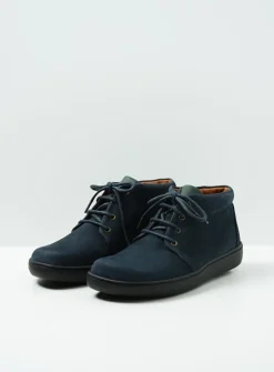 Heren Wolky Veterschoenen Heren|Nette Schoenen Heren<Kansas Men - blauw nubuck