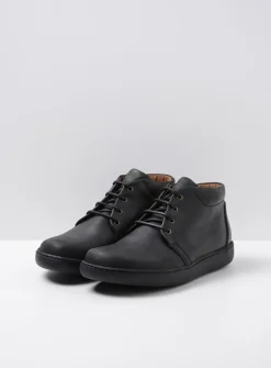 Heren Wolky Veterschoenen Heren|Nette Schoenen Heren<Kansas Men - zwart leer