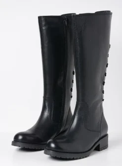 DAMES Wolky Lange Laarzen|Herfst/Winter<Lascana F2F - zwart leer