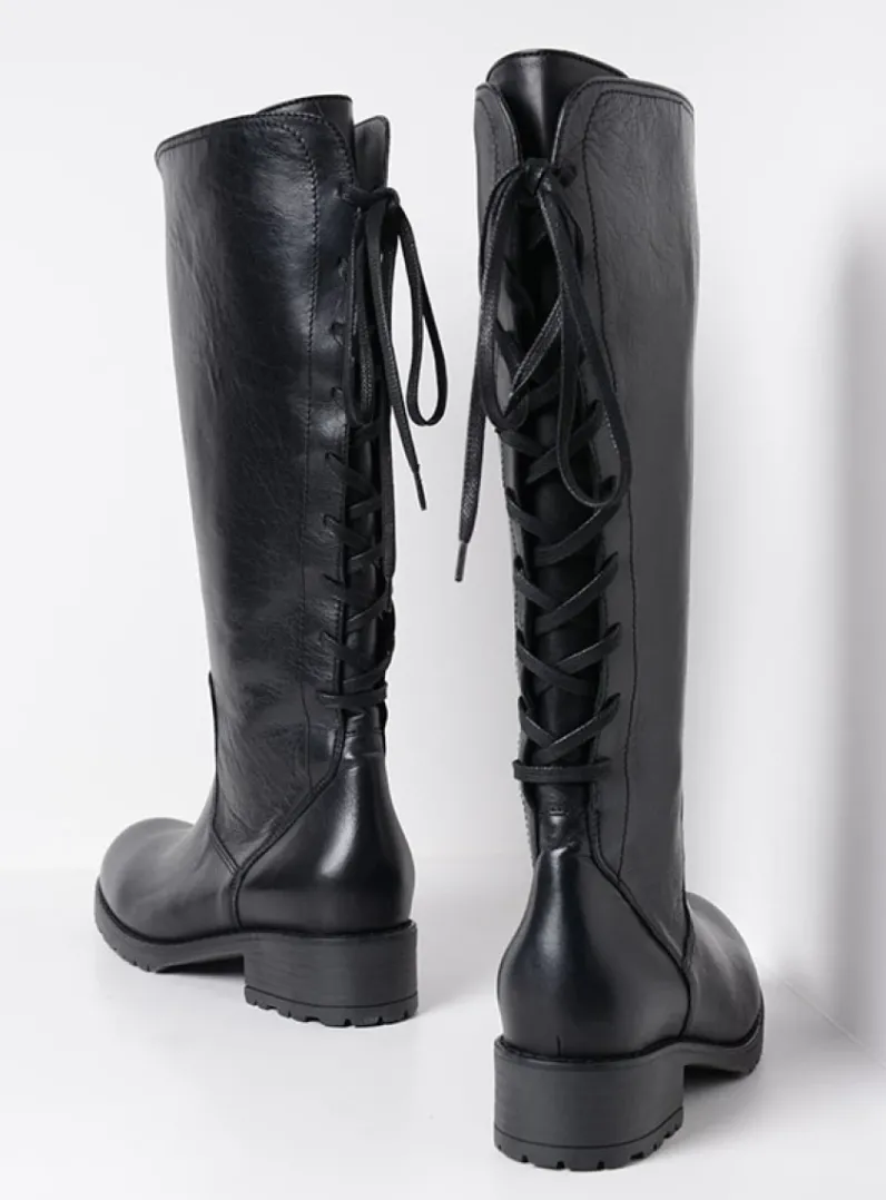 DAMES Wolky Lange Laarzen|Herfst/Winter<Lascana F2F - zwart leer