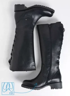 DAMES Wolky Lange Laarzen|Herfst/Winter<Lascana F2F - zwart leer