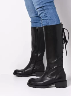 DAMES Wolky Lange Laarzen|Herfst/Winter<Lascana F2F - zwart leer