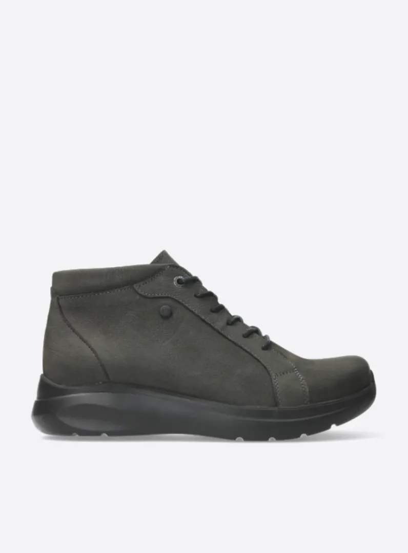 DAMES Wolky Hoge Veterschoenen|Wandelschoenen<Lima - asfalt nubuck