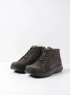 DAMES Wolky Hoge Veterschoenen|Wandelschoenen<Lima - asfalt nubuck