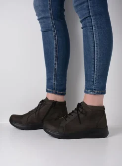 DAMES Wolky Hoge Veterschoenen|Wandelschoenen<Lima - asfalt nubuck