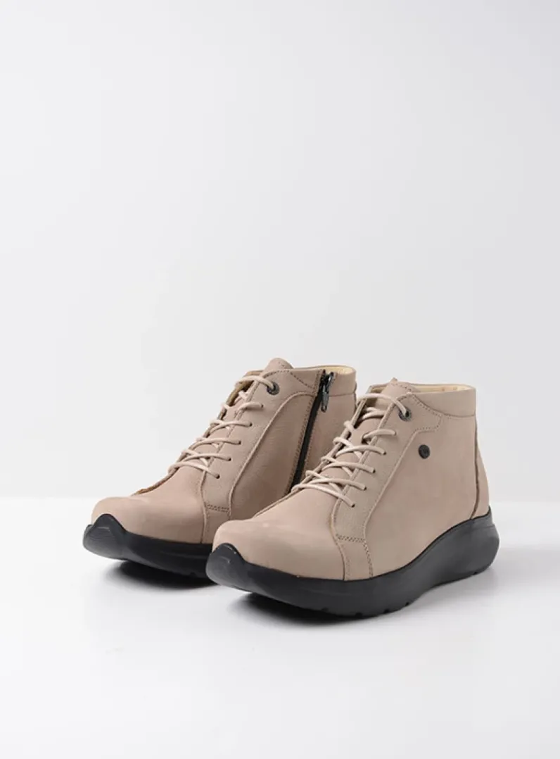 DAMES Wolky Hoge Veterschoenen|Wandelschoenen<Lima - safari nubuck