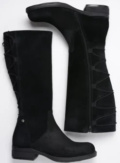 DAMES Wolky Veterlaarzen|Lange Laarzen<Longview - zwart suede