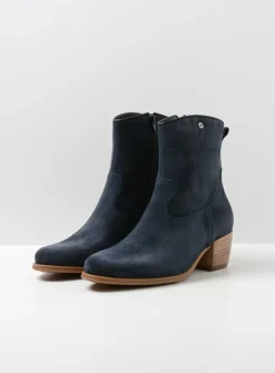 DAMES Wolky Cowboylaarzen|Enkellaarsjes<Lubbock - blauw zomer suede
