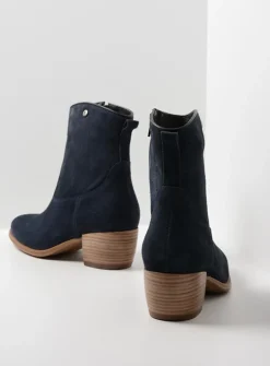 DAMES Wolky Cowboylaarzen|Enkellaarsjes<Lubbock - blauw zomer suede