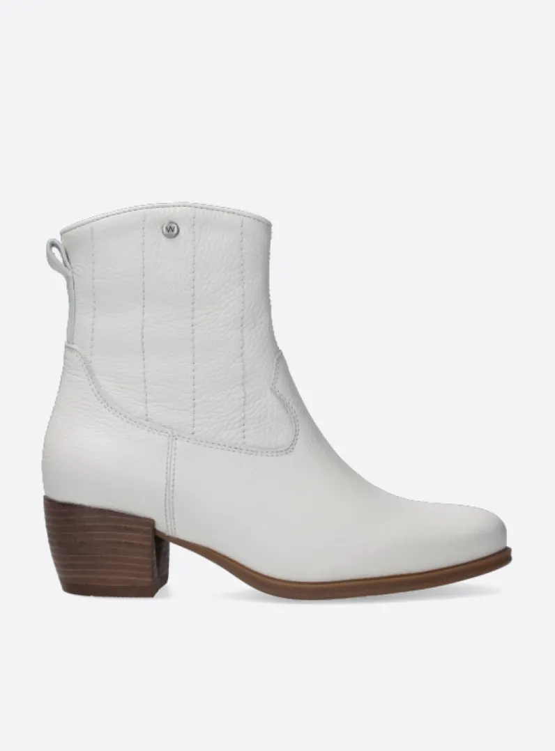 DAMES Wolky Cowboylaarzen|Enkellaarsjes<Lubbock - creme wit leer