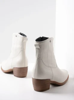 DAMES Wolky Cowboylaarzen|Enkellaarsjes<Lubbock - creme wit leer