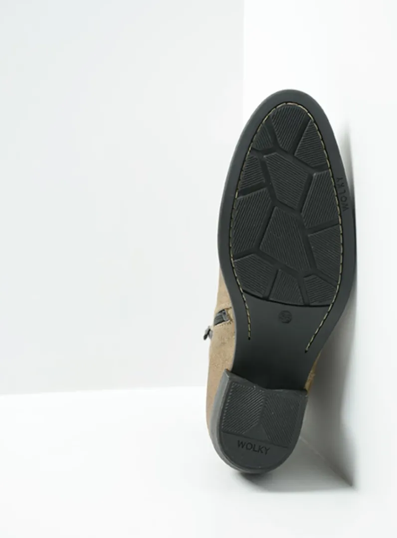 DAMES Wolky Cowboylaarzen|Enkellaarsjes<Lubbock - taupe suede