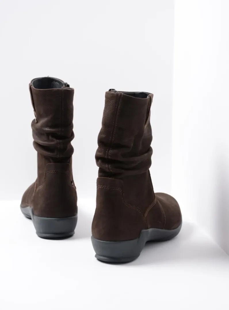 DAMES Wolky Halfhoge Laarzen|Herfst/Winter<Luna - bruin nubuck