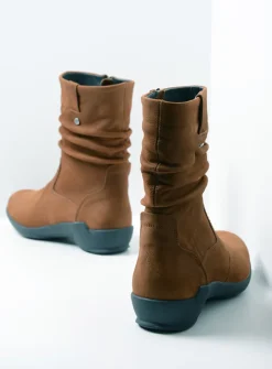 DAMES Wolky Halfhoge Laarzen|Herfst/Winter<Luna - cognac nubuck