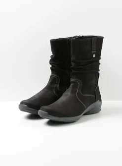 DAMES Wolky Halfhoge Laarzen|Herfst/Winter<Luna - zwart nubuck