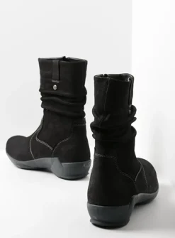 DAMES Wolky Halfhoge Laarzen|Herfst/Winter<Luna - zwart nubuck