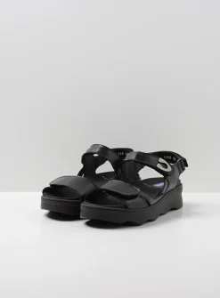 DAMES Wolky Sandalen<Medusa - zwart leer