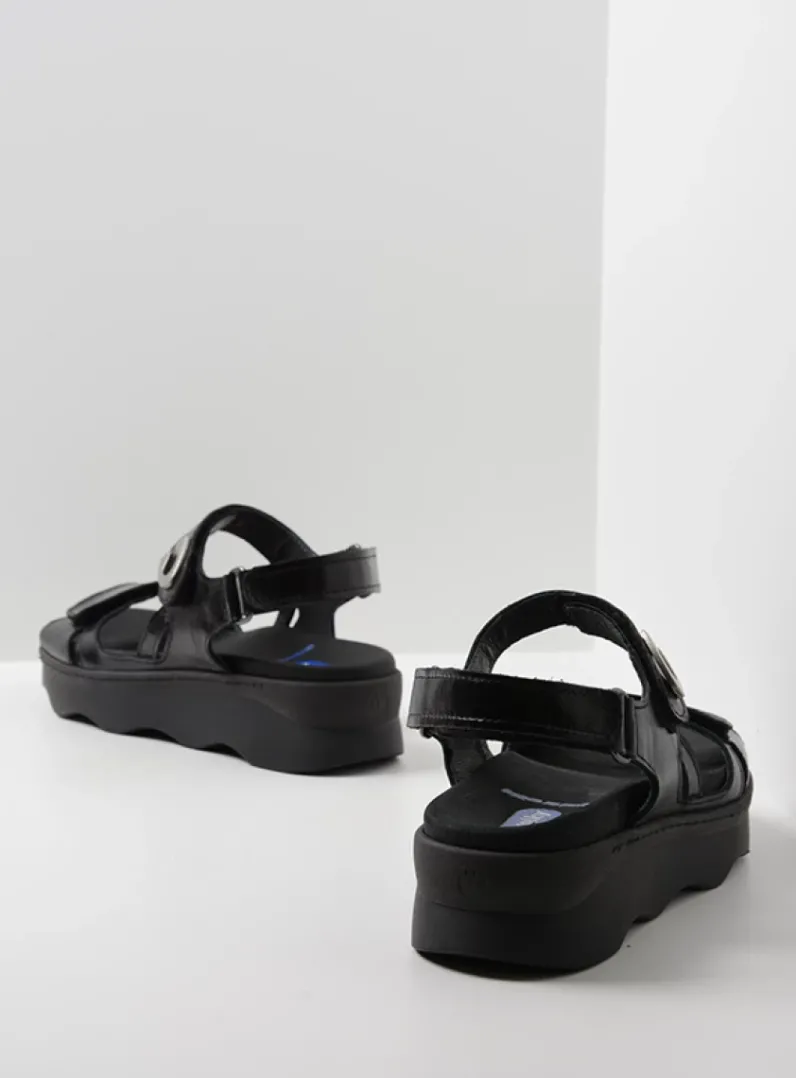 DAMES Wolky Sandalen<Medusa - zwart leer