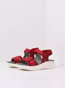 DAMES Wolky Sandalen<Miku - rood nubuck
