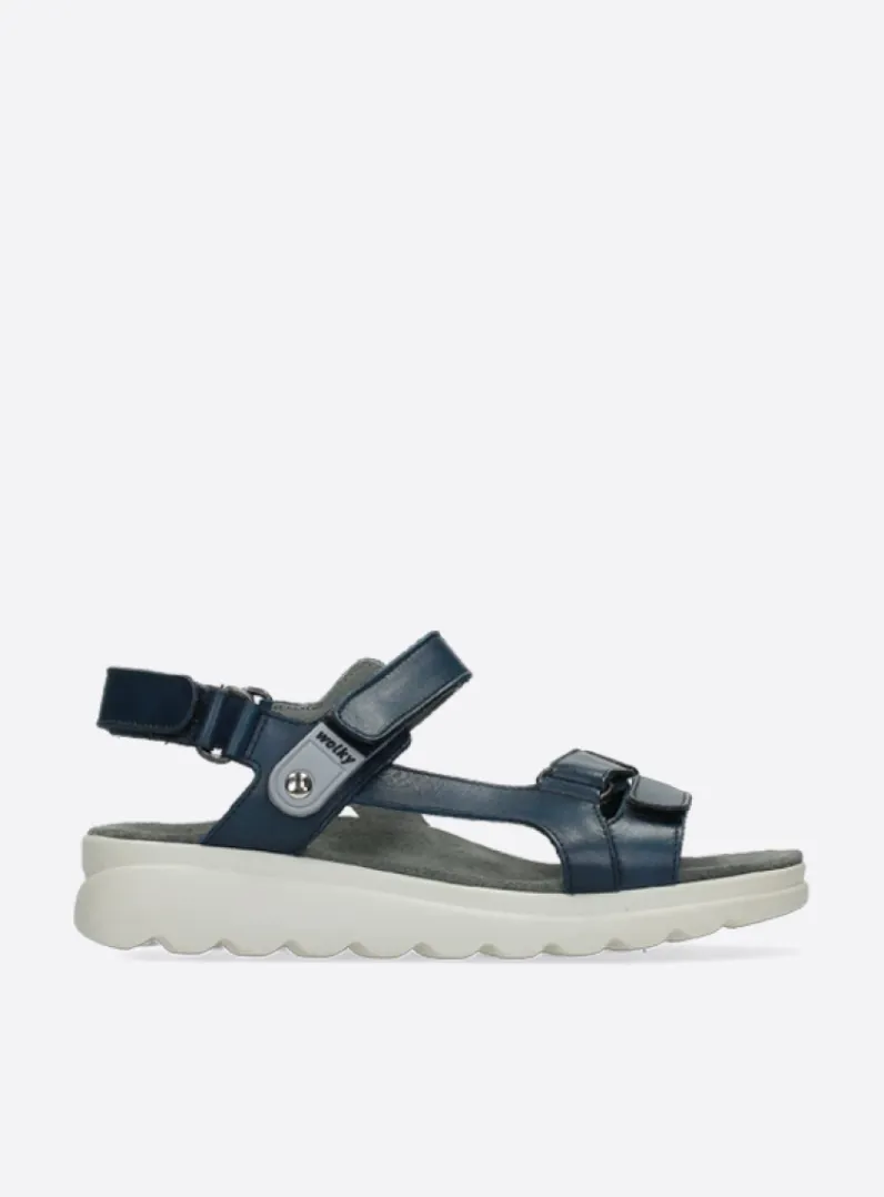 DAMES Wolky Sandalen<Mile - blauw leer