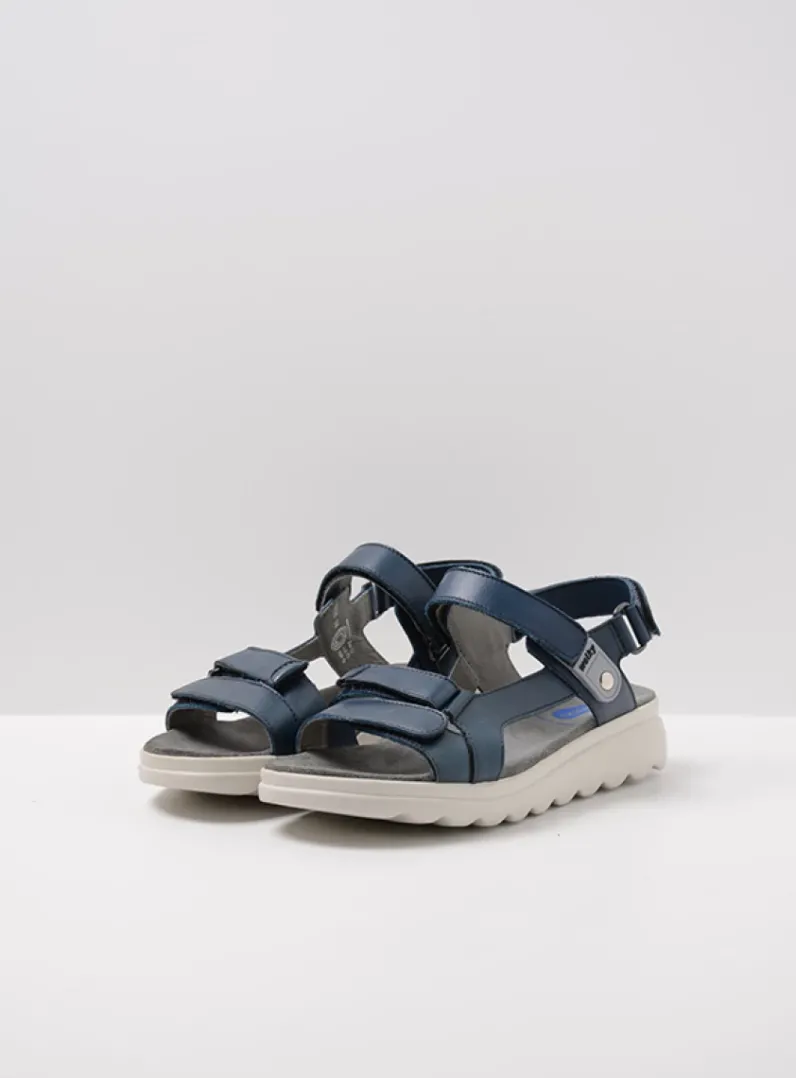 DAMES Wolky Sandalen<Mile - blauw leer