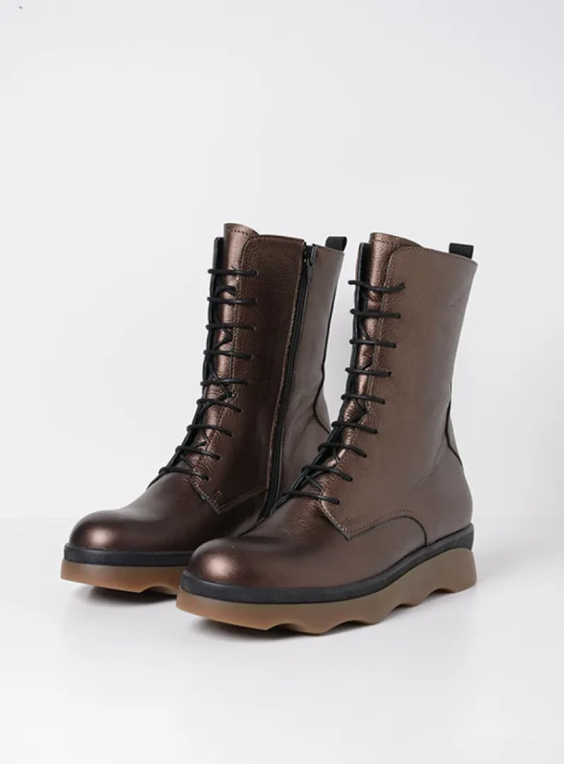 DAMES Wolky Veterlaarzen|Herfst/Winter<Mito - brons leer