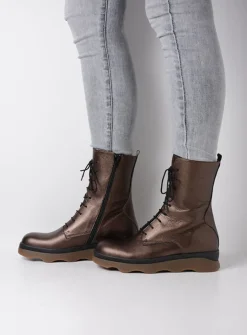 DAMES Wolky Veterlaarzen|Herfst/Winter<Mito - brons leer