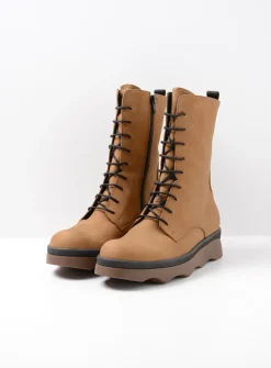 DAMES Wolky Veterlaarzen|Herfst/Winter<Mito - cognac nubuck