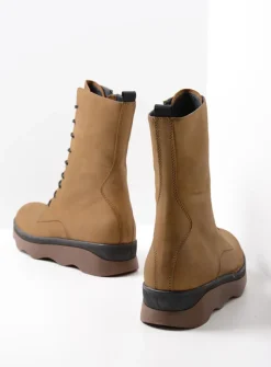 DAMES Wolky Veterlaarzen|Herfst/Winter<Mito - cognac nubuck