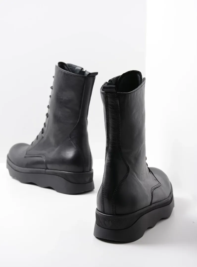 DAMES Wolky Veterlaarzen|Herfst/Winter<Mito - zwart leer