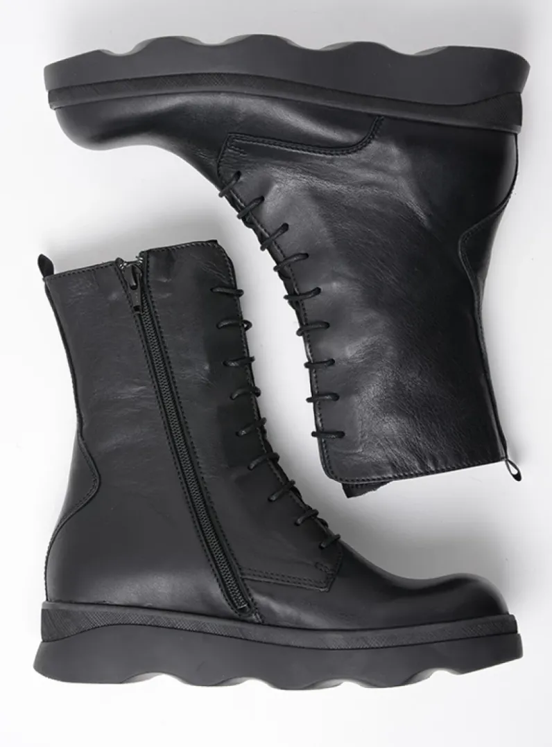 DAMES Wolky Veterlaarzen|Herfst/Winter<Mito - zwart leer